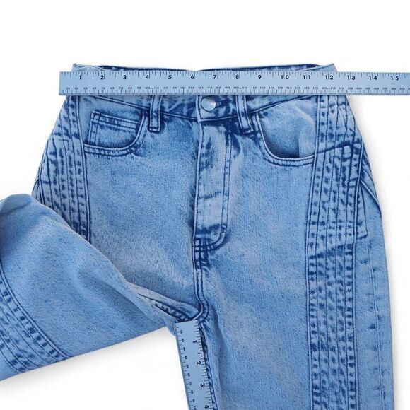 IRO Inahe Bleached‎ High Rise Raw Hem Ankle Acid Wash Jeans Women's 2/34 Short - Picture 6 of 12